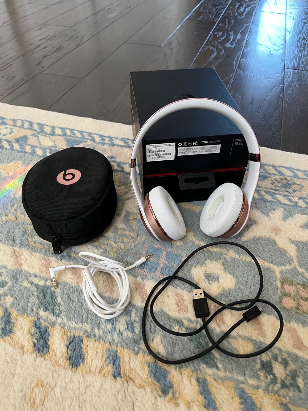 Beats by Dre Over-Ear Headphones - White and Rose Gold